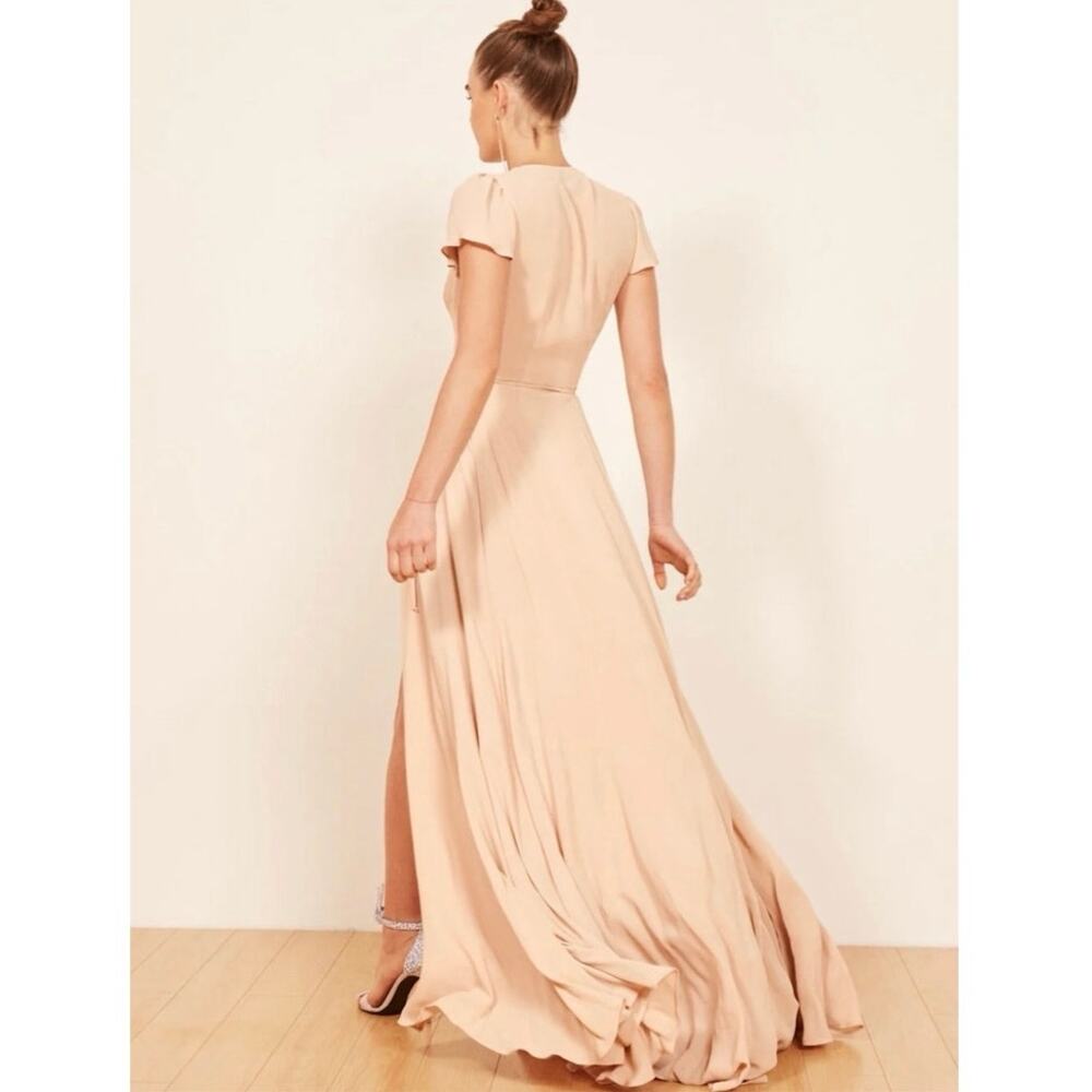 Reformation Rosey Dress in Champagne Formal Gown Prom Wedding Small - Picture 3 of 11